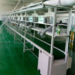 电子产品流水线 车间生产组装与皮带输送线的高效协同